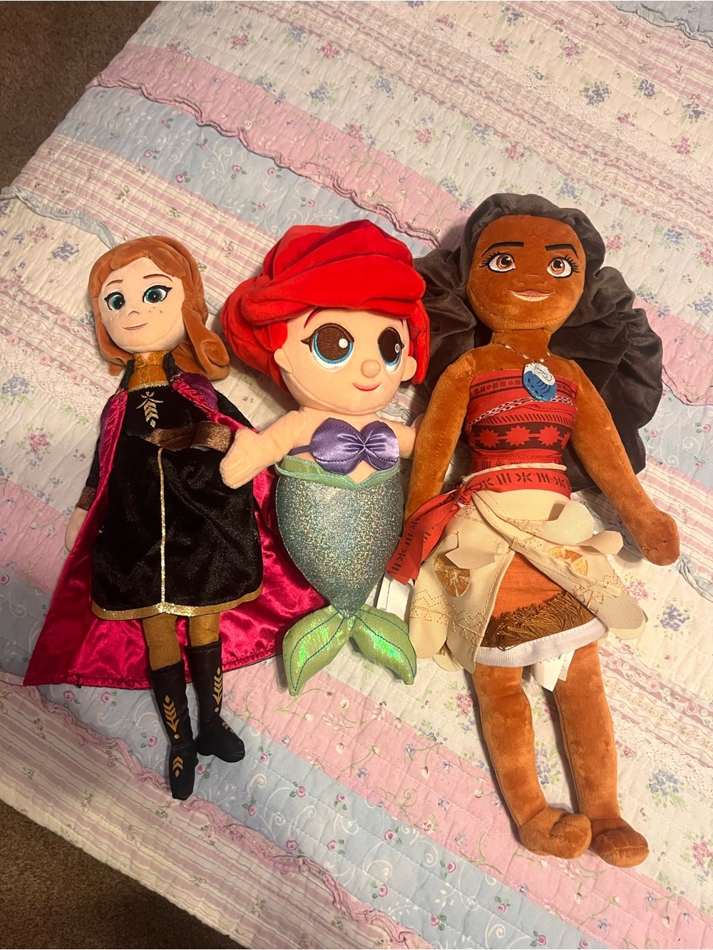 Disney Princess Plush Doll - Ariel (Red) and Friends Set